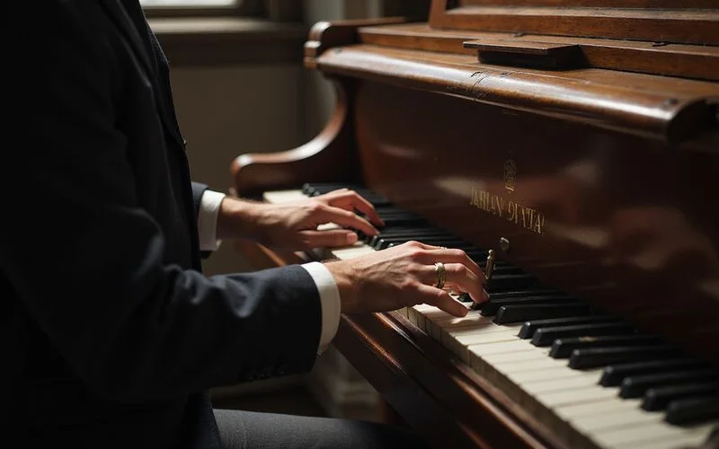 A technician tuning a piano, showing the value of preparation and aftercare