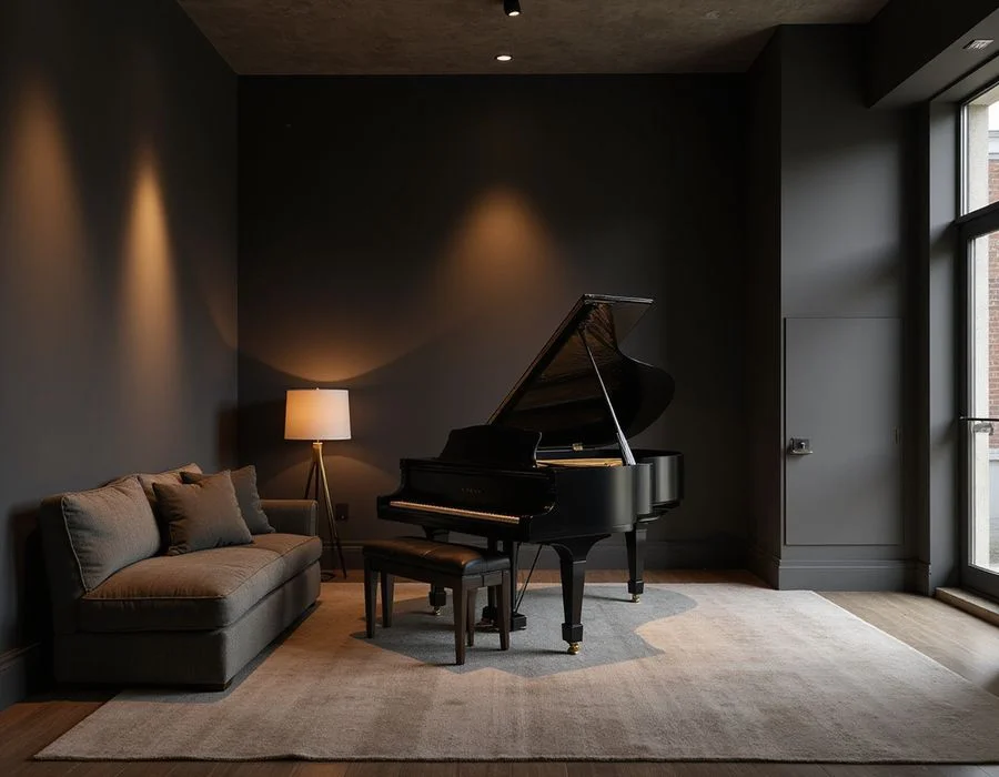 A private piano viewing room at Keys & Co.