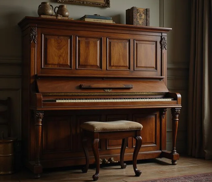 Restored vintage upright piano